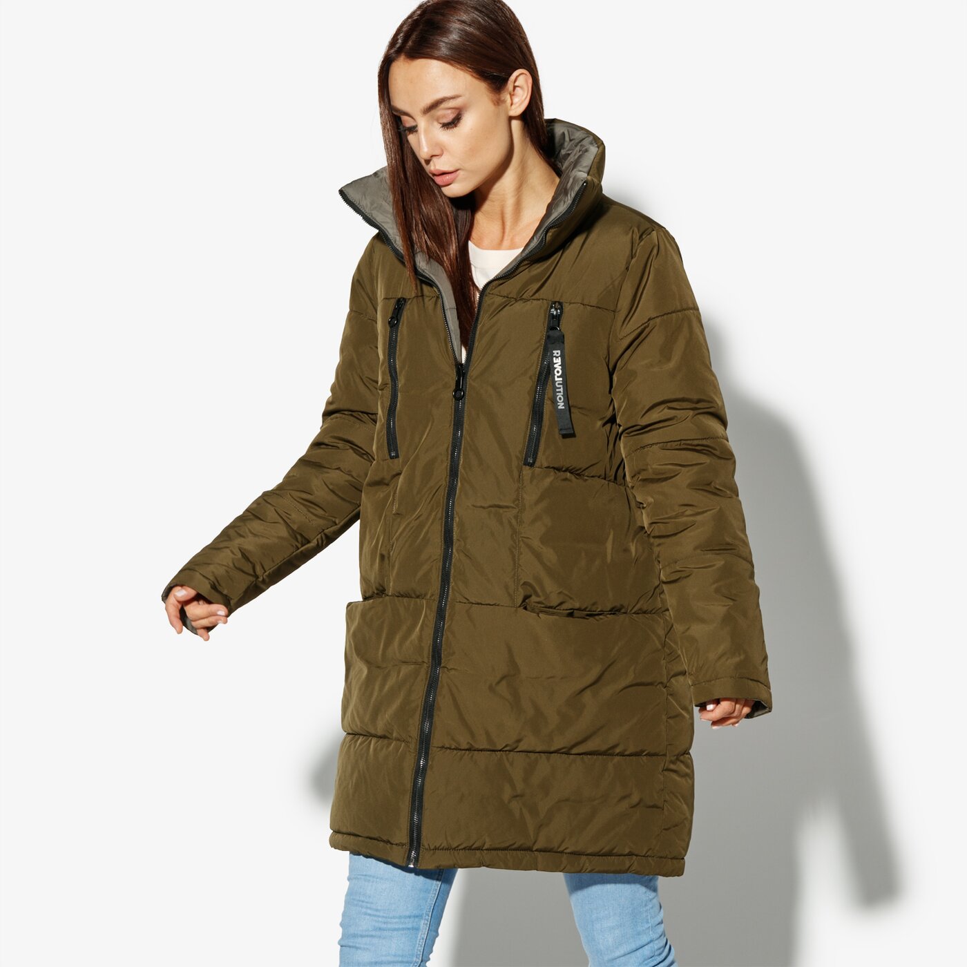 Дамско зимно яке CONFRONT ЯКЕ TORRY cf38kud18001 цвят каки