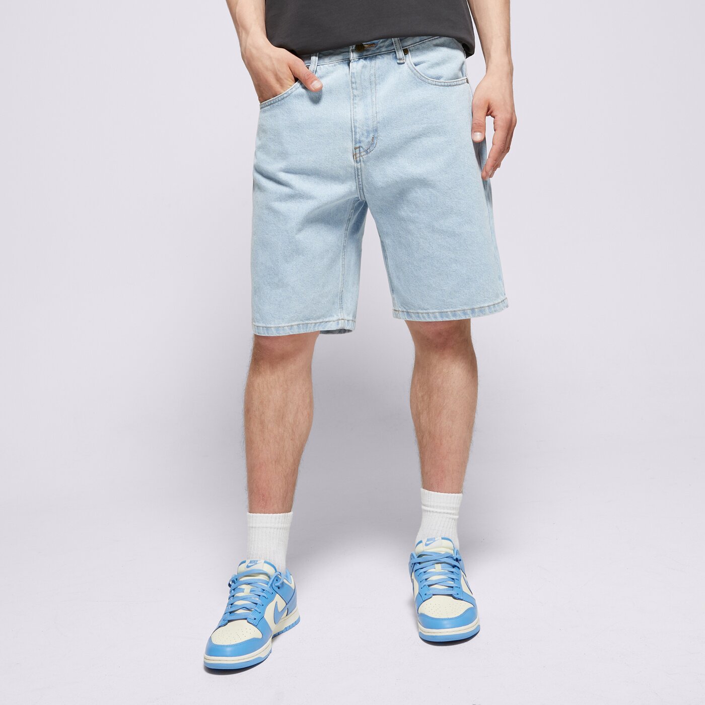 Мъжки къси панталони PROSTO ШОРТИ JEANS SHORTS BAGGY SHIZZO kl251mpan7041 цвят син