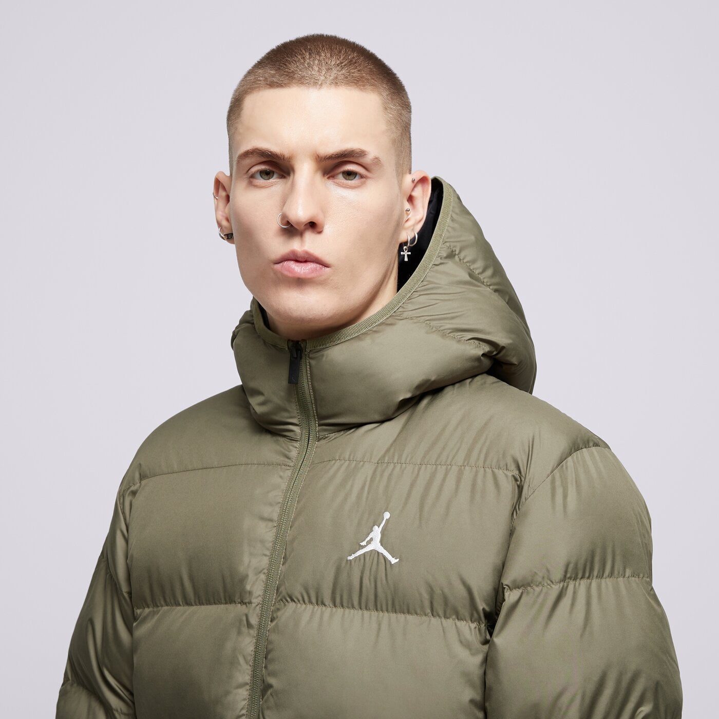 Мъжко зимно яке JORDAN ЯКЕ ПУХЕН M J BRKLN PUFFER JKT fv7317-222 цвят каки