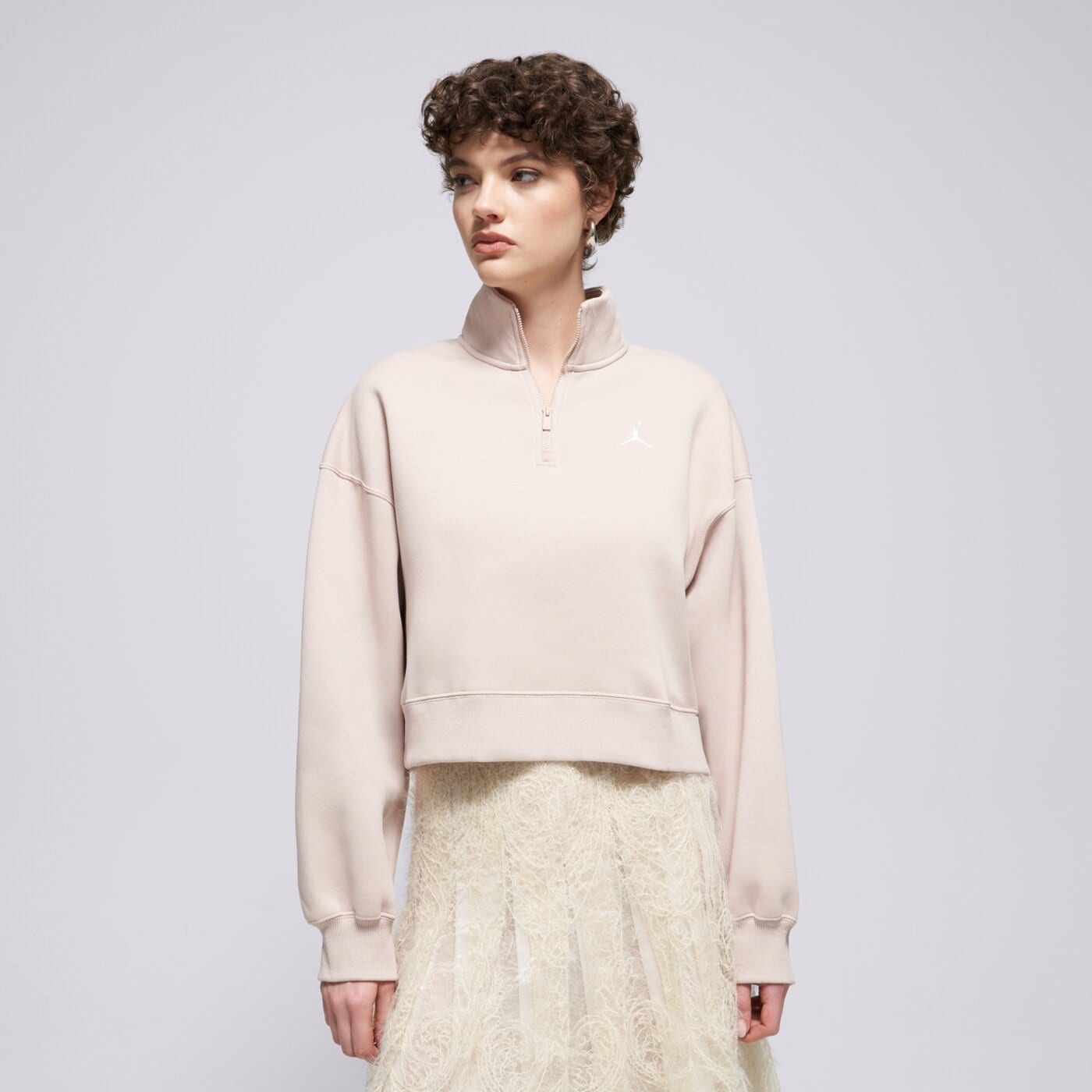 Дамски суичър JORDAN СУИТЧЪР W J BRK FLC QZ ТОП ih2391-292 цвят бежов