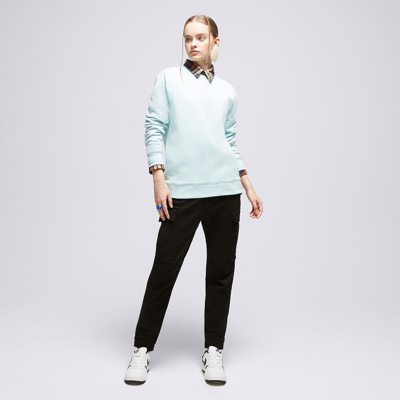 Дамски суичър VANS СУИТЧЪР FLYING V BFF CREW vn00046xg5o цвят син