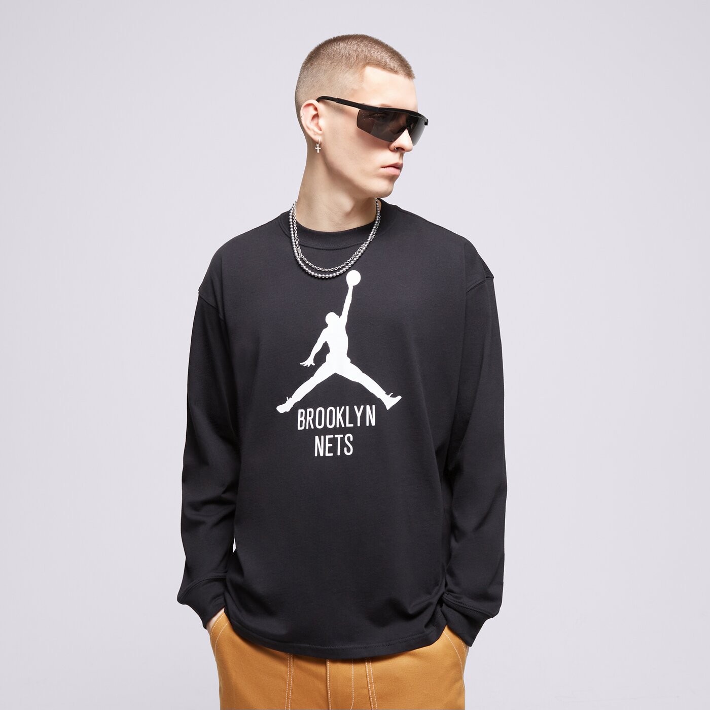 Мъжка тениска NIKE ТЕНИСКА BKN M NK ES NBA JDN LS NBA fn1251-010 цвят черен