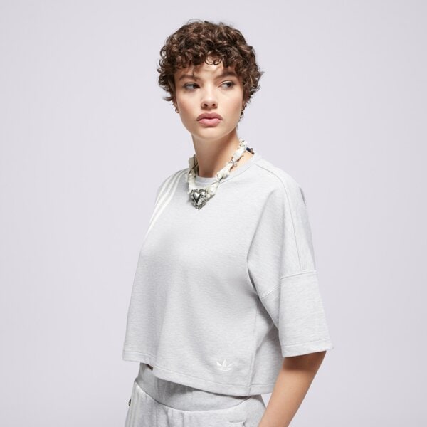 Дамска тениска ADIDAS ТЕНИСКА 3 STRIPES TEE jw3610 цвят сив