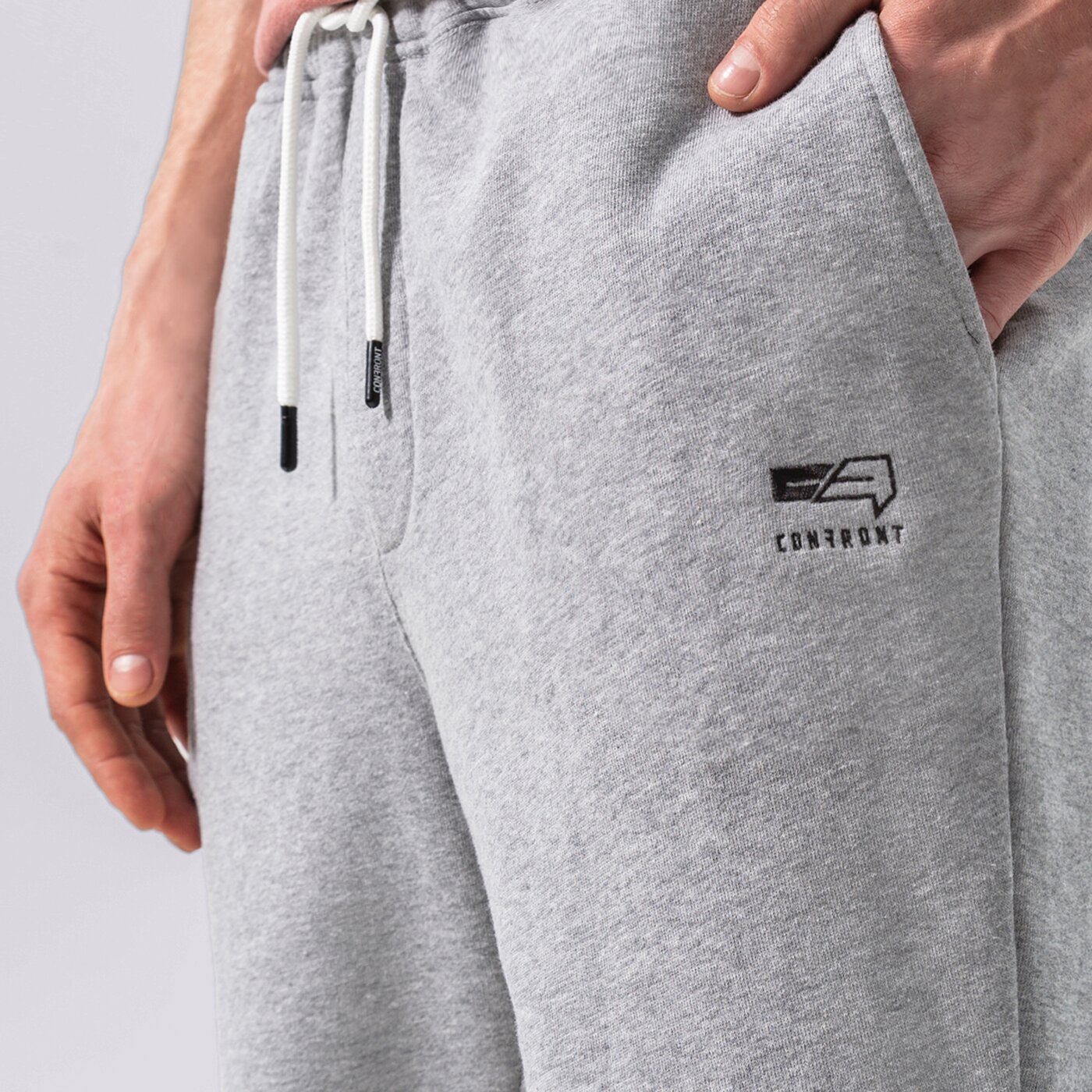 Мъжки къси панталони CONFRONT ШОРТИ ESSENTIAL cf122szm90002 цвят сив