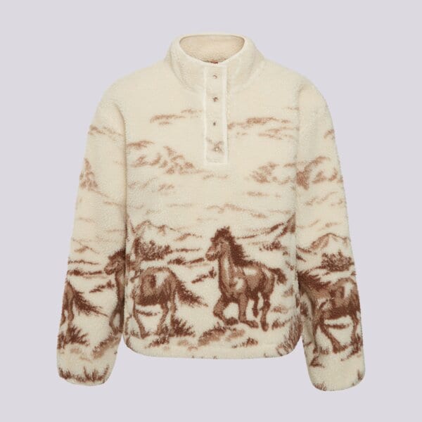 Дамски суичър LEVI'S ПОЛАР KASEY SHERPA PULLOVER OW NEUTRALS 003za-0000 цвят кафяв